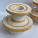 Sicilian ceramic candle holders x 2