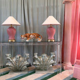 Italian 1970s large lucite console table