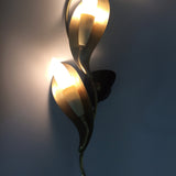 Stilnovo foliage brass wall lights. C.1950