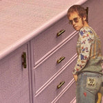 pink bamboo sideboard