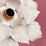Masca ivory flower wall light Italian C.1970