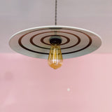 Large Italian ceramic plate pendant / wall light