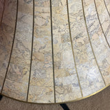Italian stone and brass half moon console table C.1970