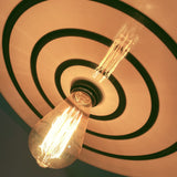 Large Italian ceramic plate pendant / wall light