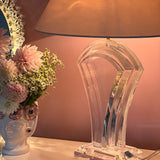American 1970s lucite slab lamp