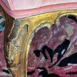 19th century Venetian gilt wood chair ~ Sketch pink mi