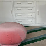 1980s Sketch pink velvet waterfall footstool