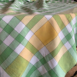 Green Italian cotton tablecloth