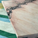 Pink Marble coffee table, lucite base C.1970