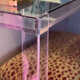 Italian 1970s large lucite console table