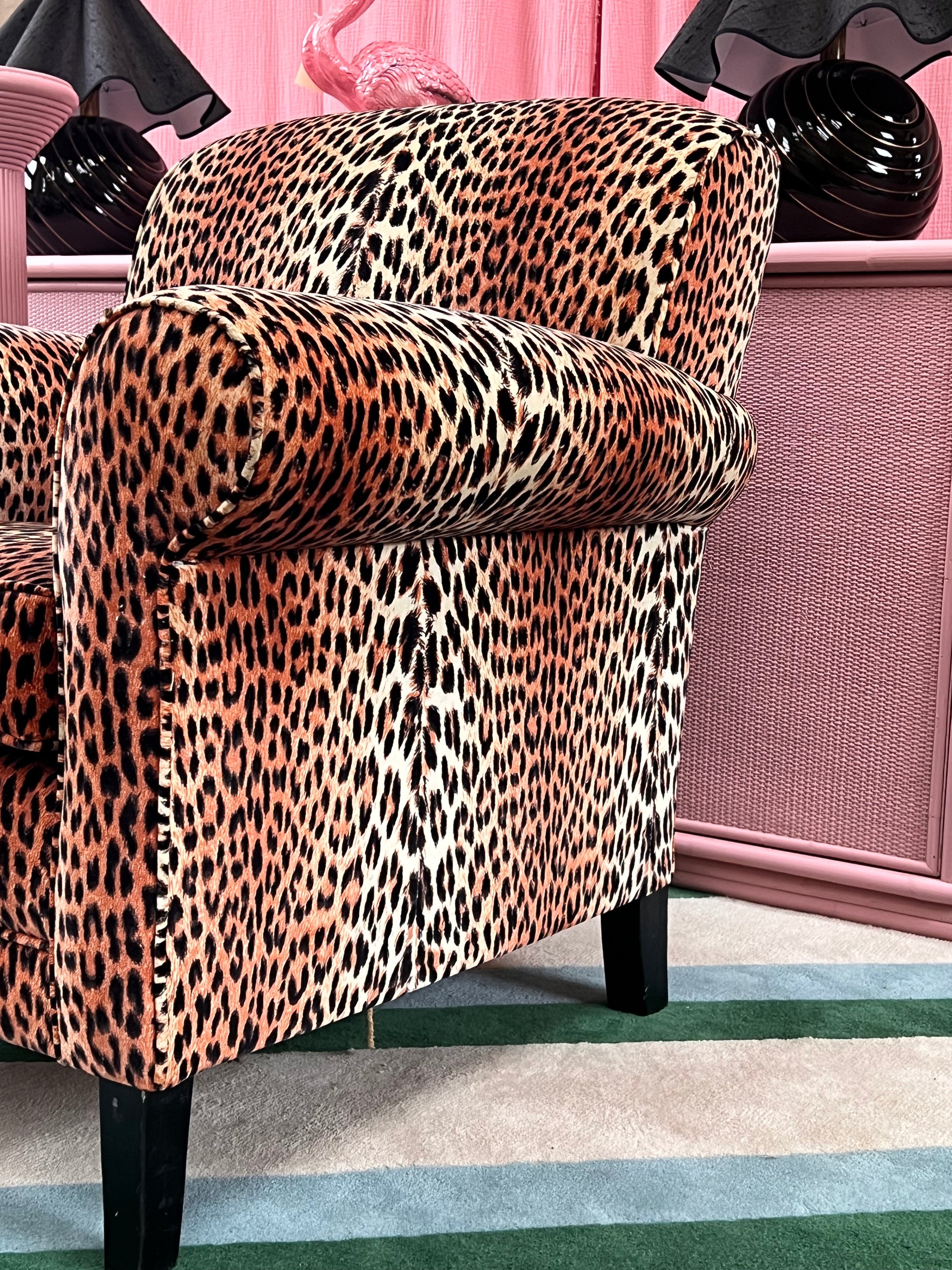 leopard print armchair