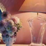 American 1970s lucite slab lamp