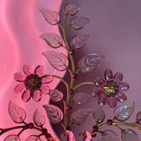Lobmeyr pink crystal wall light C.1956