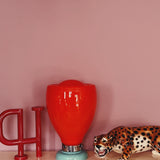 Carlo Nason large orange Murano glass lamp C.1970