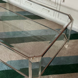 Pierre Cardin chrome, glass lucite coffee table