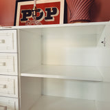 Italian faux bamboo white sideboard C.1980