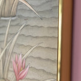 1970s Herron painting on silk ~ signed