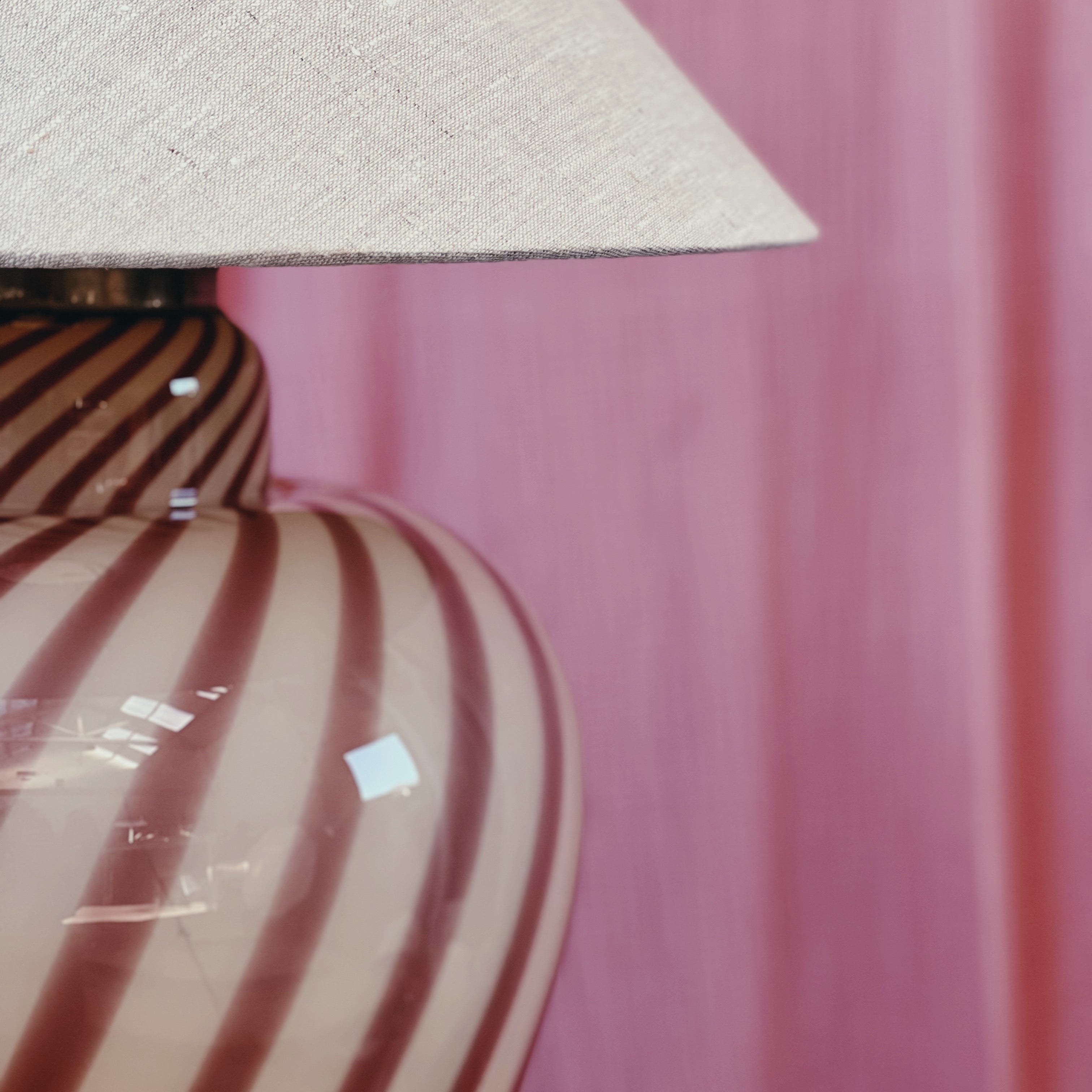Vintage Murano striped lamp