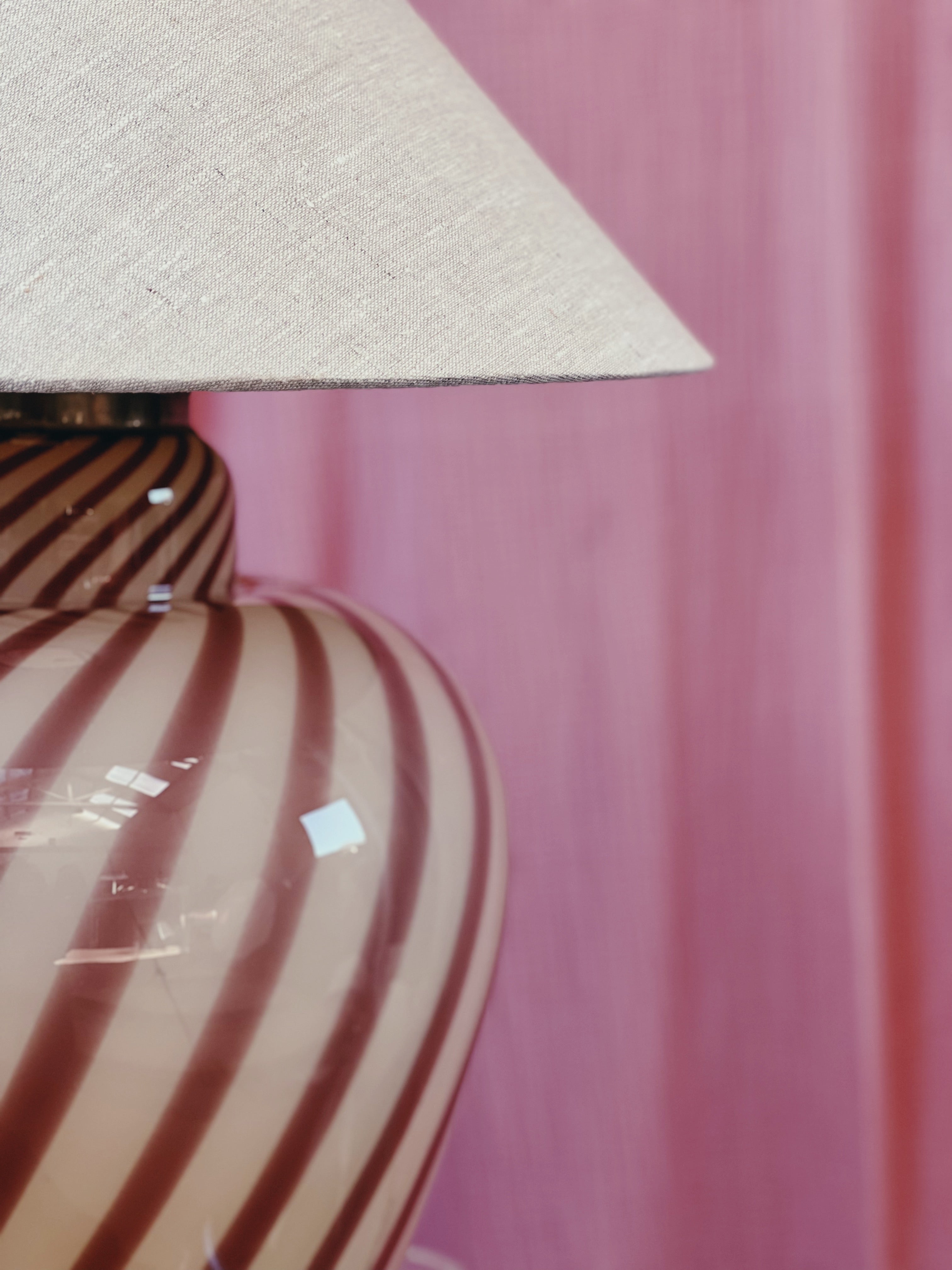 Vintage Murano striped lamp