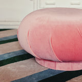 1980s Sketch pink velvet waterfall footstool