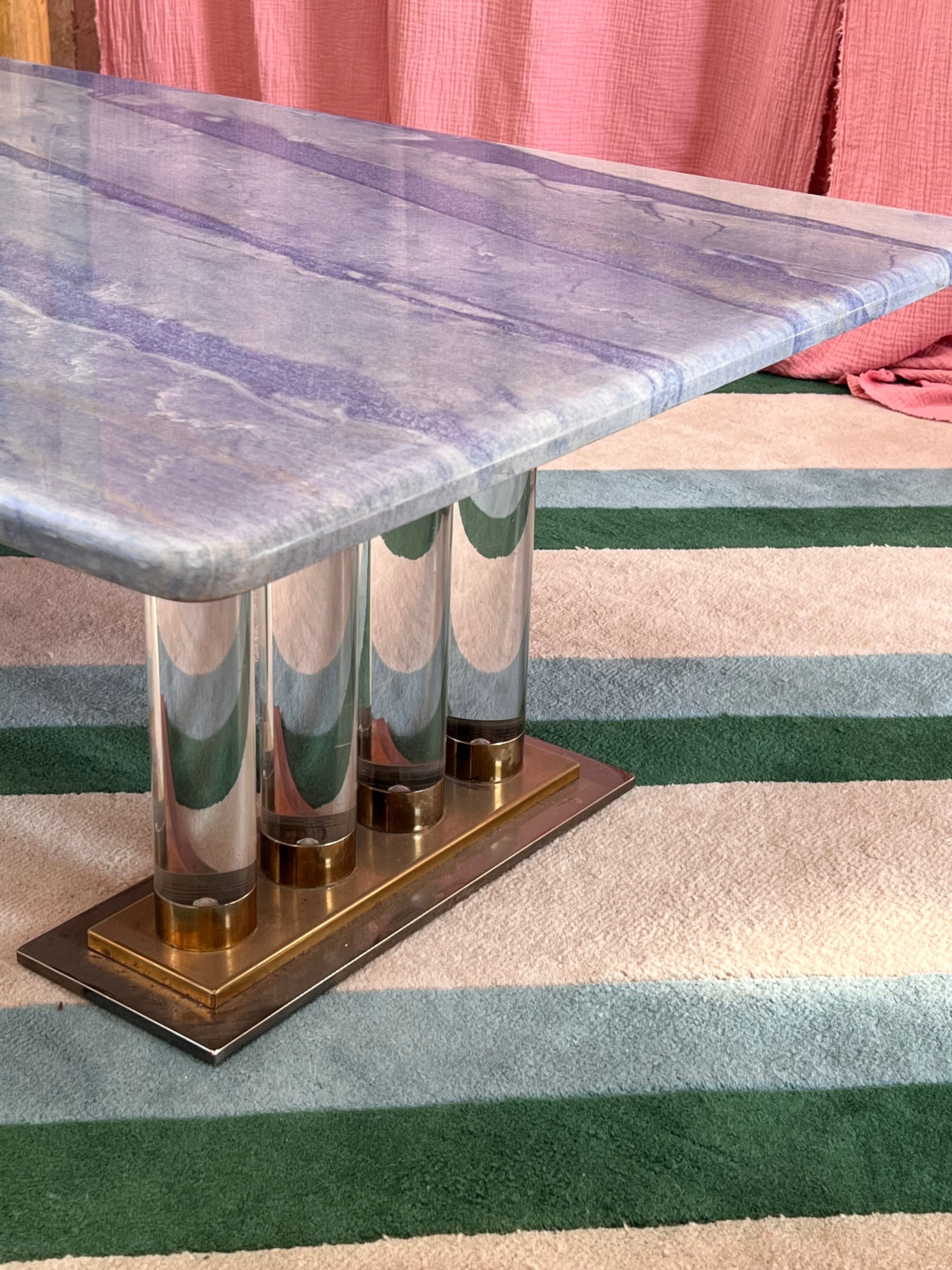 marble and lucite table