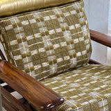 Sergio Rodrigues Brazilian rosewood armchairs  1970s Pierre Frey