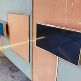 Italian brass and glass sideboard