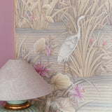 1970s Herron painting on silk ~ signed