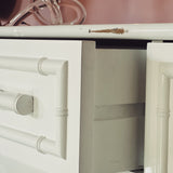 Italian faux bamboo white sideboard C.1980