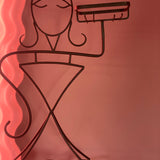 Lady shape wine rack C.1980