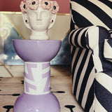 Alessandro Mendini lilac ceramic stool