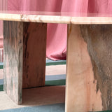 Italian pink/peach marble coffee table C.1960