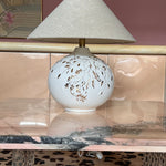 round white ceramic vintage lamp