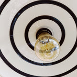 Large Italian ceramic plate pendant / wall light