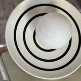 Large Italian ceramic plate pendant / wall light