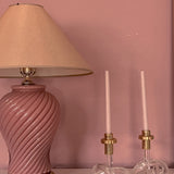 Dorothy Thorpe pretzel lucite candle holders ~ pair