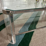Pierre Cardin chrome, glass lucite coffee table