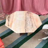 Italian pink/peach marble coffee table C.1960