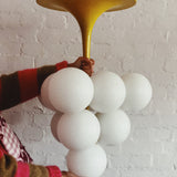 Kaiser Leuchten yellow metal pendant light 10 globe