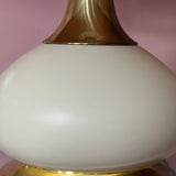 Paf Milano huge ivory and brass lamp C.1970