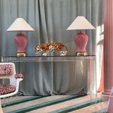 Italian 1970s large lucite console table