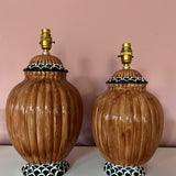 Pair of Italian non matching lamps c.1970