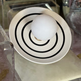 Large Italian ceramic plate pendant / wall light