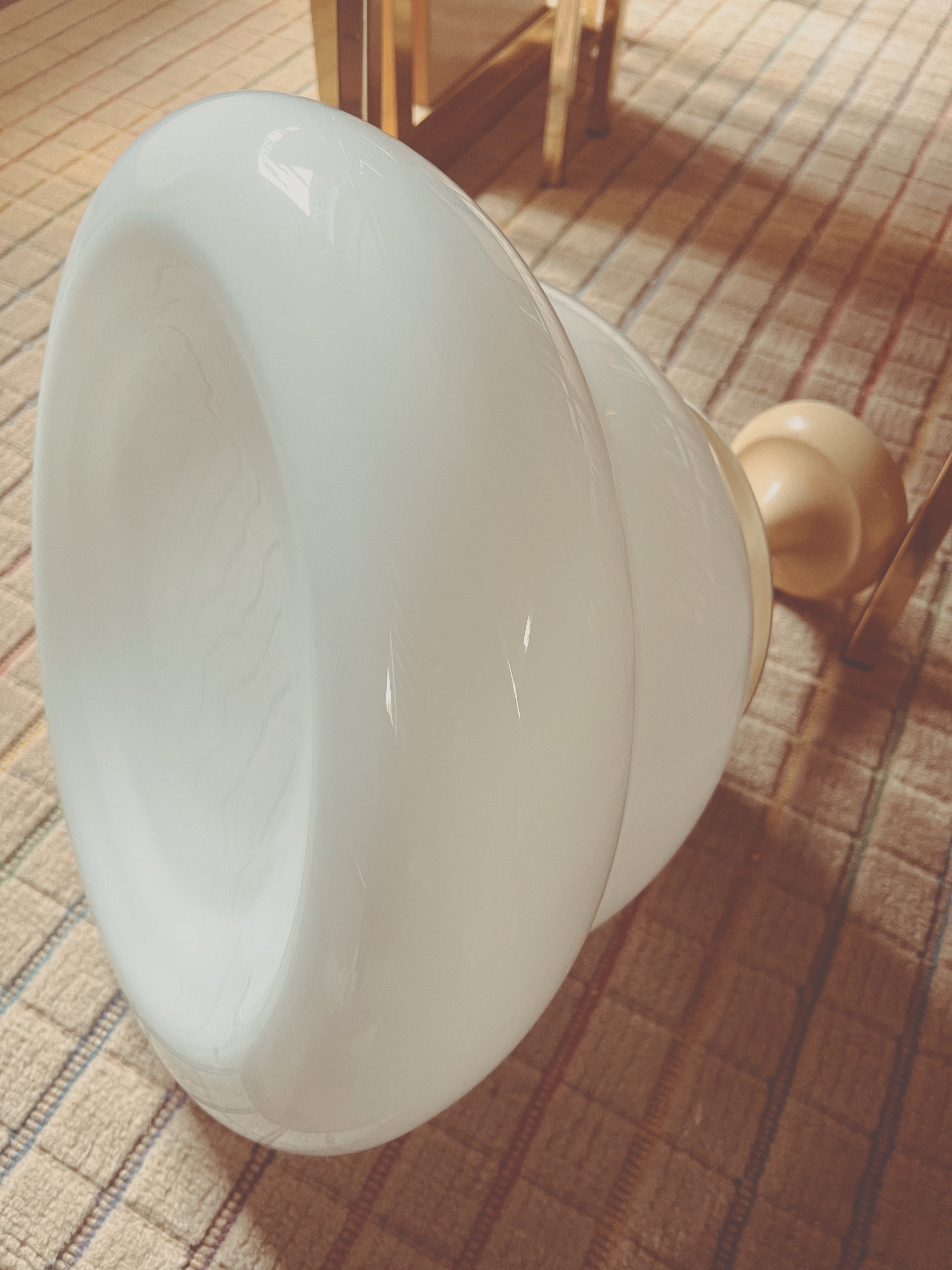 vintage milk glass pendant 