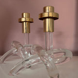 Dorothy Thorpe pretzel lucite candle holders ~ pair