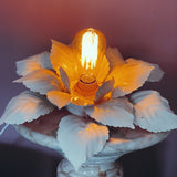 Masca ivory flower wall light Italian C.1970