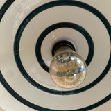 Large Italian ceramic plate pendant / wall light