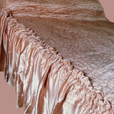 1930s rose pink Italian silk double bedspread