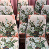Italian 1980s pink floral dining chair (8 available)