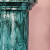 Italian green glazed ceramic column